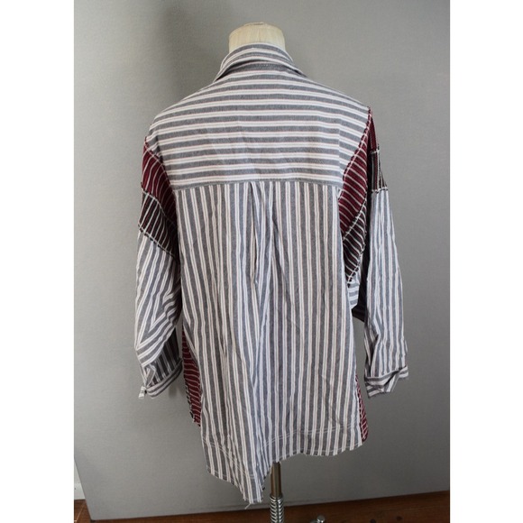 We The Free People Toronto Striped Shirt XS Button Down Oversized - Picture 3 of 7